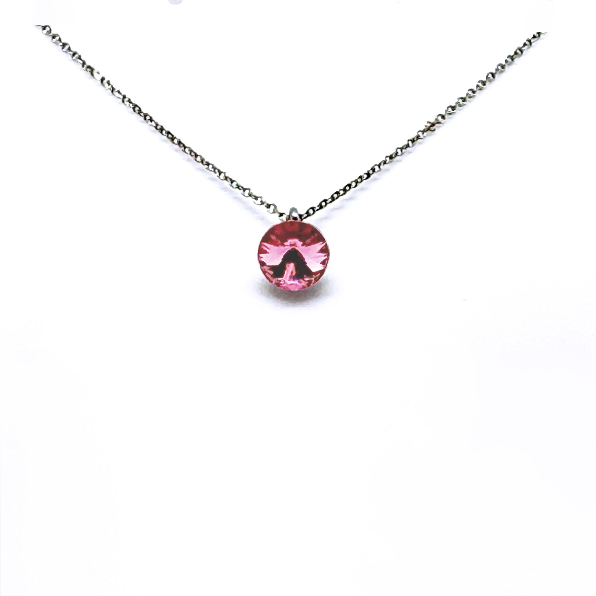 Сребърно колие Мини Ривола rose