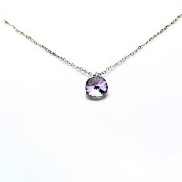 Art.No.v1122ss29vsfzd025- Сребърно колие Мини Ривола violet от  