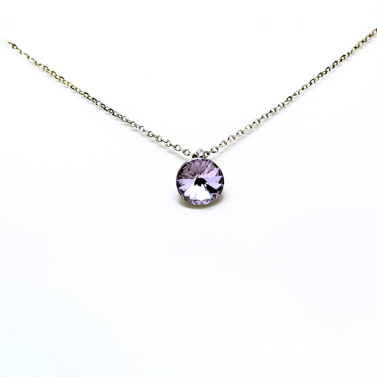 Сребърно колие Мини Ривола violet