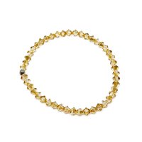 Art.No.gs53284gr- Нежна кристална гривна на ластик golden shadow от  
