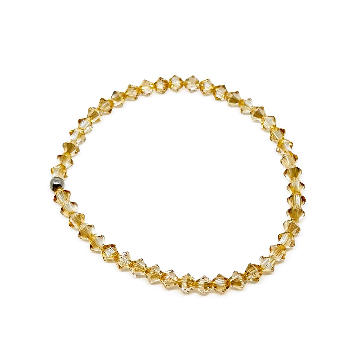 Нежна кристална гривна на ластик golden shadow