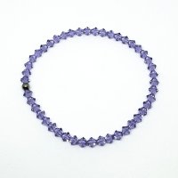 Art.No.v53284gr- Нежна кристална гривна на ластик violet от  