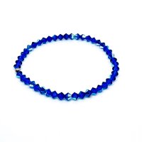 Art.No.capblab53284gr- Нежна кристална гривна на ластик capri blue ab от  
