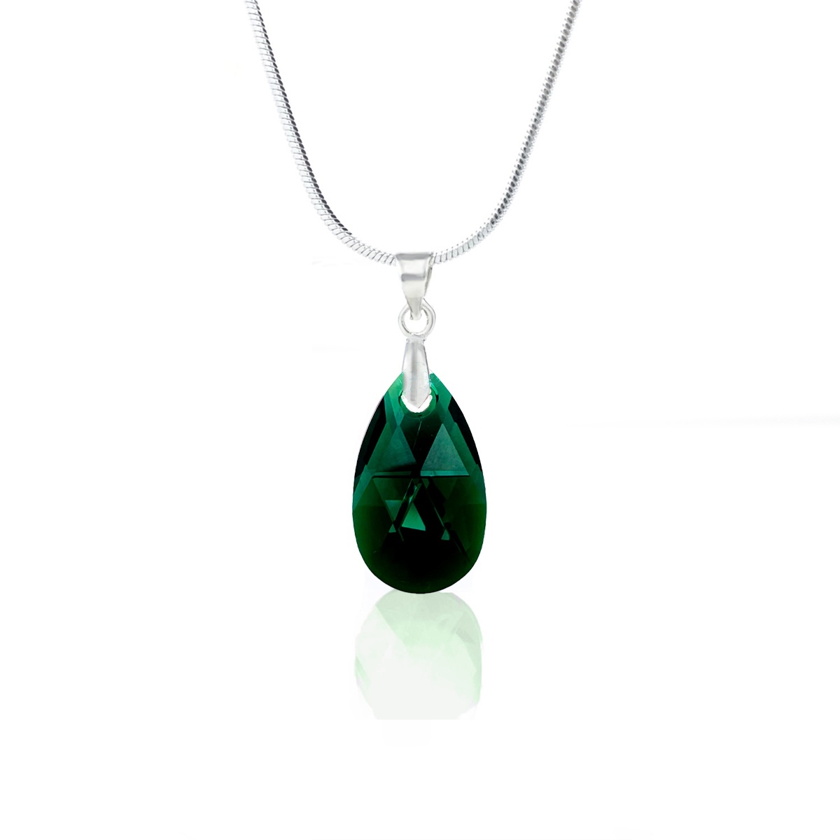 Кристално колие Класическа капка 16мм emerald shimmer