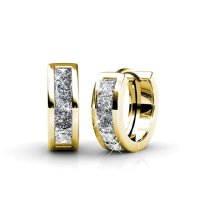 Art.No.CE0215-YG- Създадени да подчертаят твоя стил - блестящи халки с 18К златно покритие от 