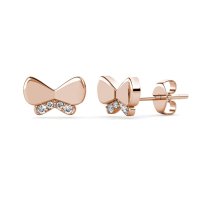Art.No.CES0335-RG- Малки обици пеперуди с 18К покритие розово злато от 